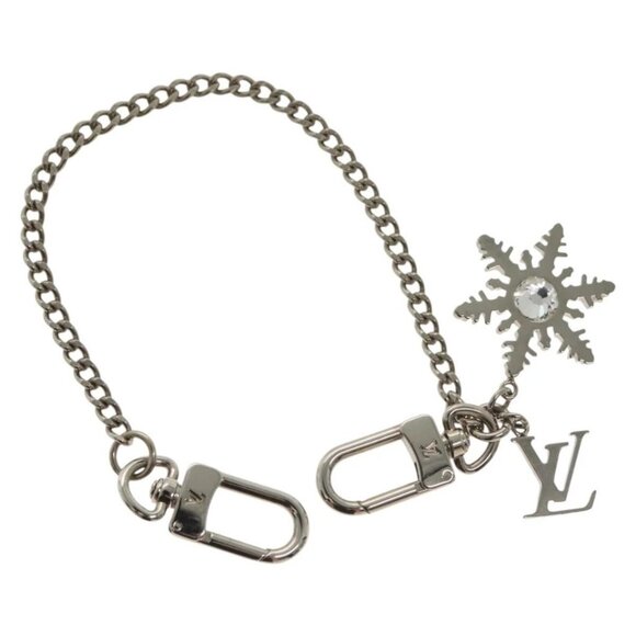 LOUIS VUITTON Porte Monnaie Flocon Charm metal Silver M58219 LV Auth 137311 - Picture 1 of 14